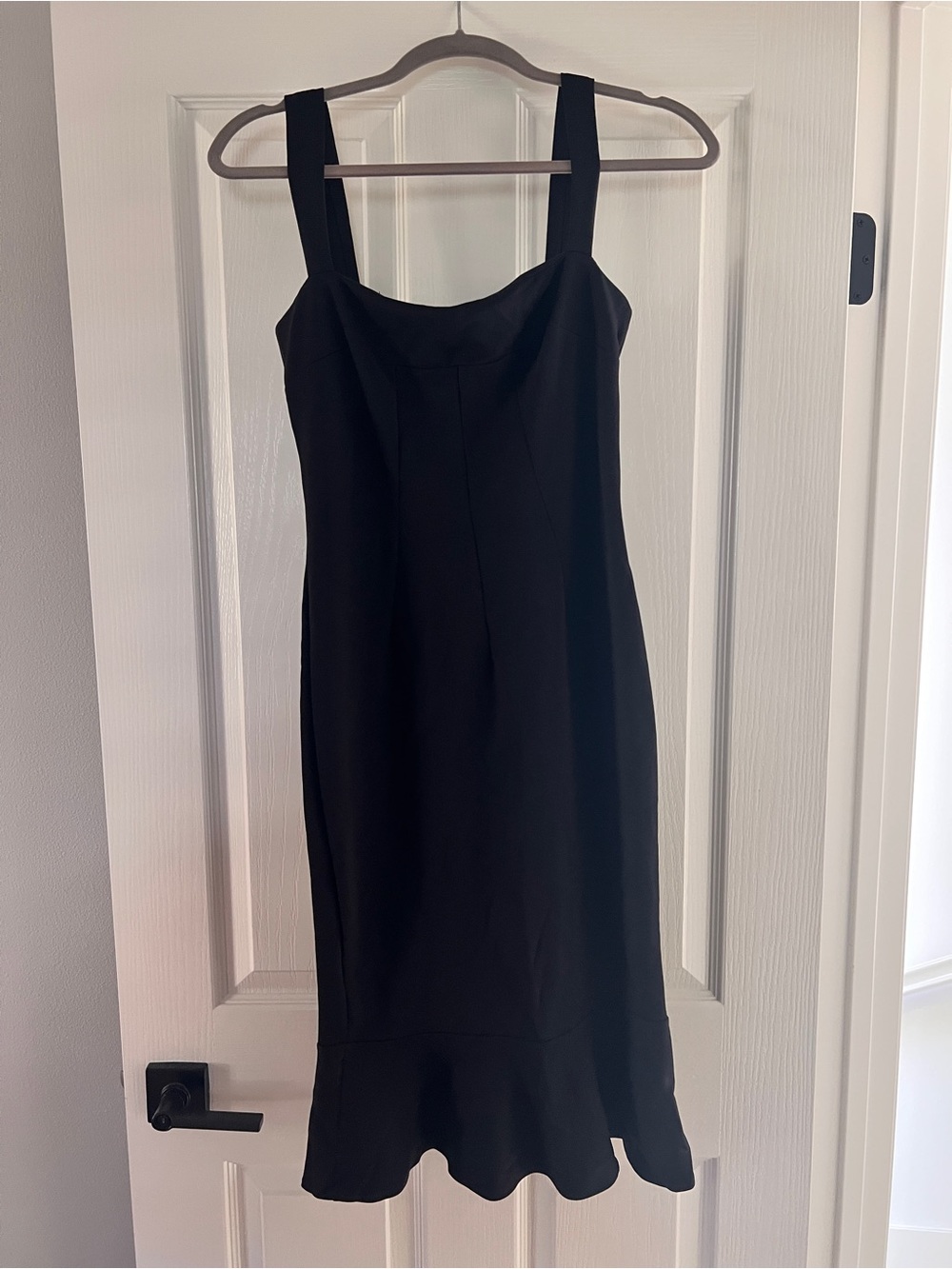 Vintage D&G Dolce & Gabbana Black Ruffle Hem Midi Dress Ittierre IT 40 US 4